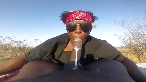 Big cock in black stockings is fucking a big black pussy