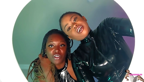 Slutty teen ebony with sexy ass showing her hot body