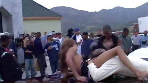 Amateur interracial beauty gets fucked by a big black cock