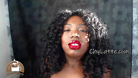 A black chick plays with a cock in a homemade movie