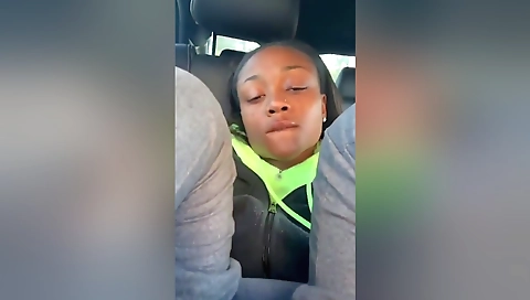 Ebony chick shows off her sexy legs in a black video