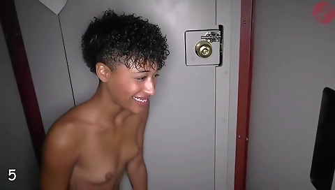 Amateur interracial threesome in college with a big cock and a toy