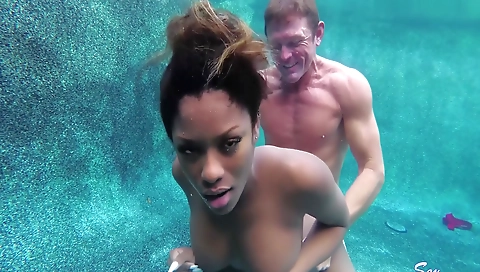 Ebony beauty with big black cock rides in her mouth