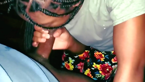 I fuck my ebony pussy in a deepthroat and cum on her face