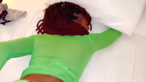 My stepsister slips into my black pussy and gets fucked