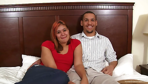 Ebony beauty with a big ass gets fucked on the couch