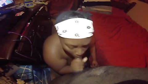 Black dick with deepthroat and cum inside big tits