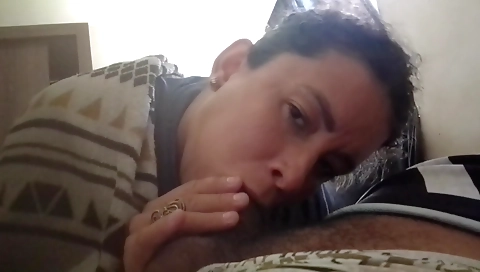 Ebony beauty with a hairy pussy enjoys a deepthroat and hard fuck