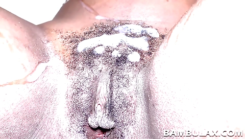 Ebony couple enjoys kinky interracial sex in pov video