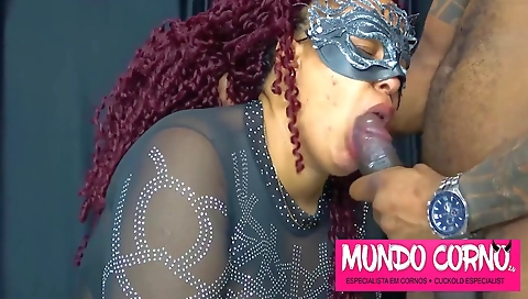 Ebony hottie gets cunnilingus and fucked on camera