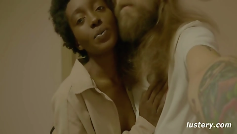 Ebony and blonde amateur with a nice booty porn video